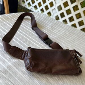 Brown Mini Bag with Adjustable Strap and Soft Leather